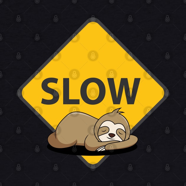 Caution Slow - Sleeping Sloth by AbsZeroPi